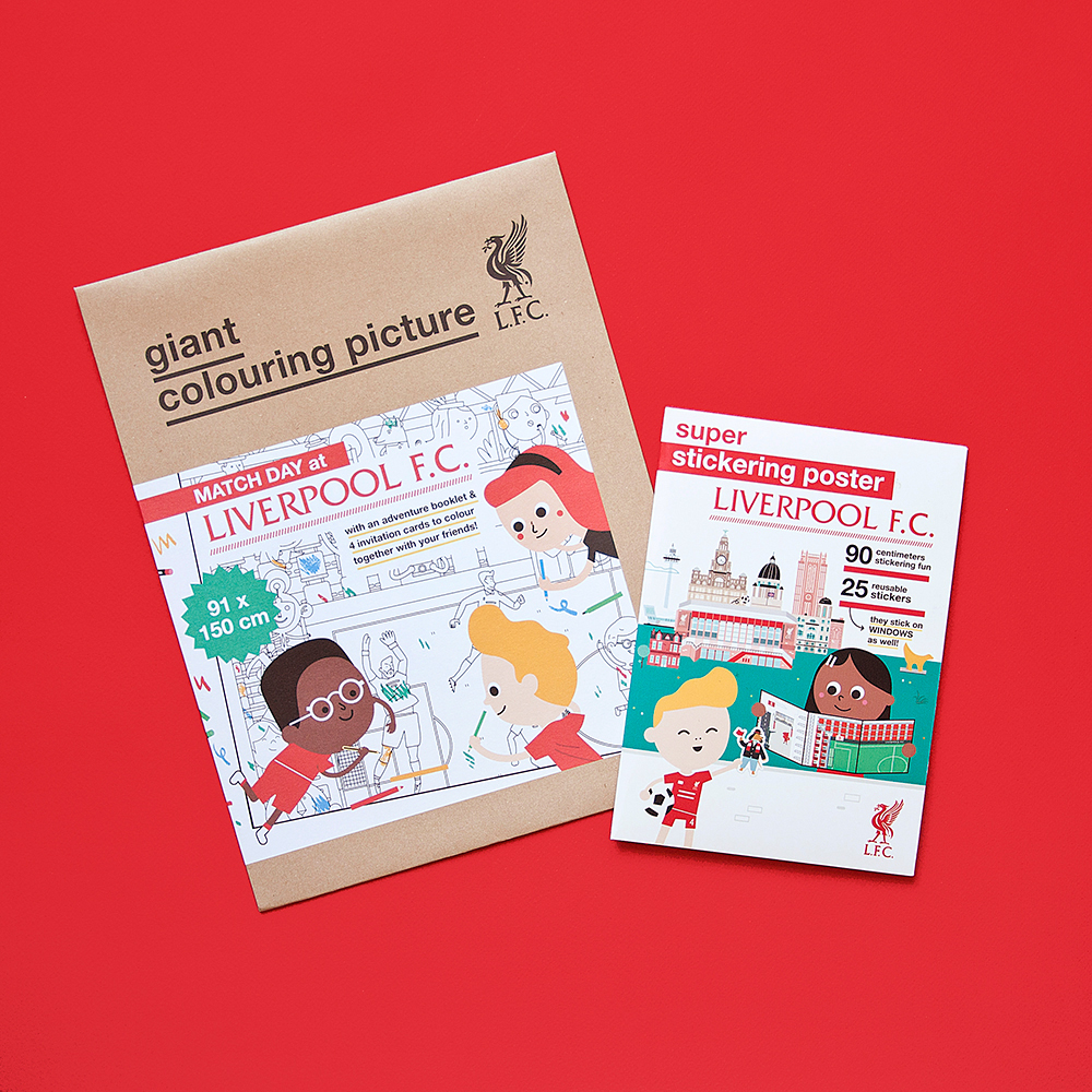 Liverpool FC colouring picture stickers