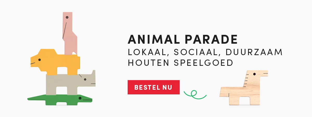 Animal Parade, houten speelgoed dieren
